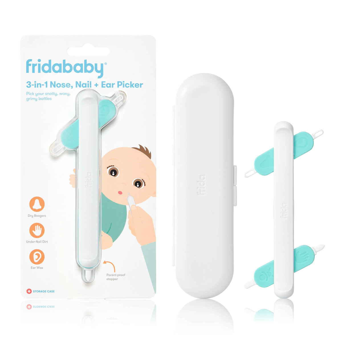 Frida Baby 3-in-1 Picker Tool – Nose, Nail & Ear Cleaning Kit