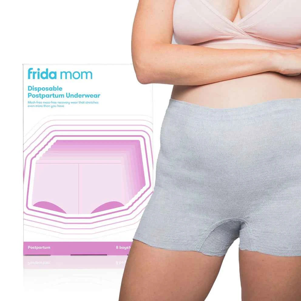 Frida Mom Disposable Boyshort Postpartum Underwear – Soft Recovery Briefs